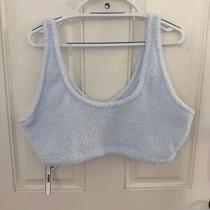 PINK Victoria’s Secret Fuzzy Bralette XXL | NWT Light Blue